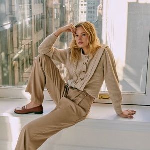 Sezane Rebecca Cardigan | Small | Cream